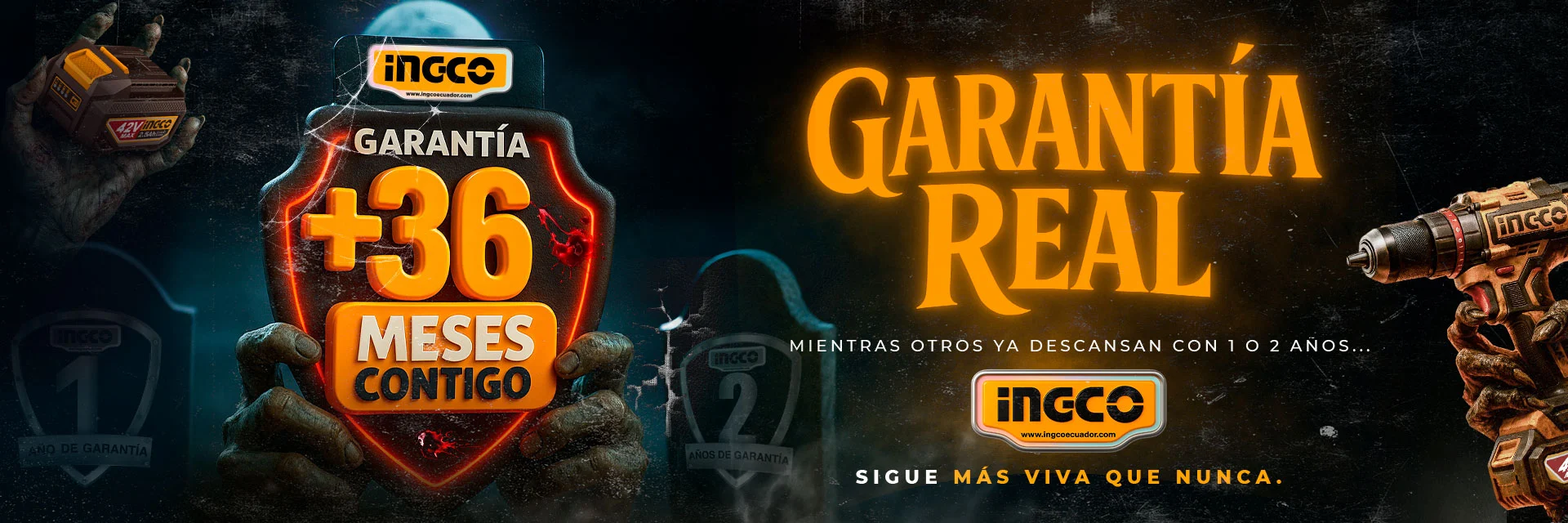 36 Meses de Garantia - Ingco